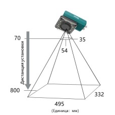 Сканер DM5000-60PR (Быстрый Ethernet, 6 МП, Фокусное расстояние 12 мм, 8 красных светодиодов)