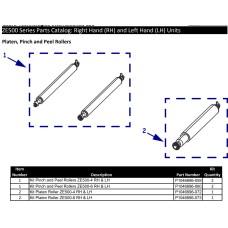 Прижимной резиновый ролик Zebra ZE500-4 (P1046696-072)
